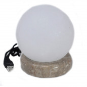 Quality USB Natural Salt Lamp Ball (White) - Click Image to Close